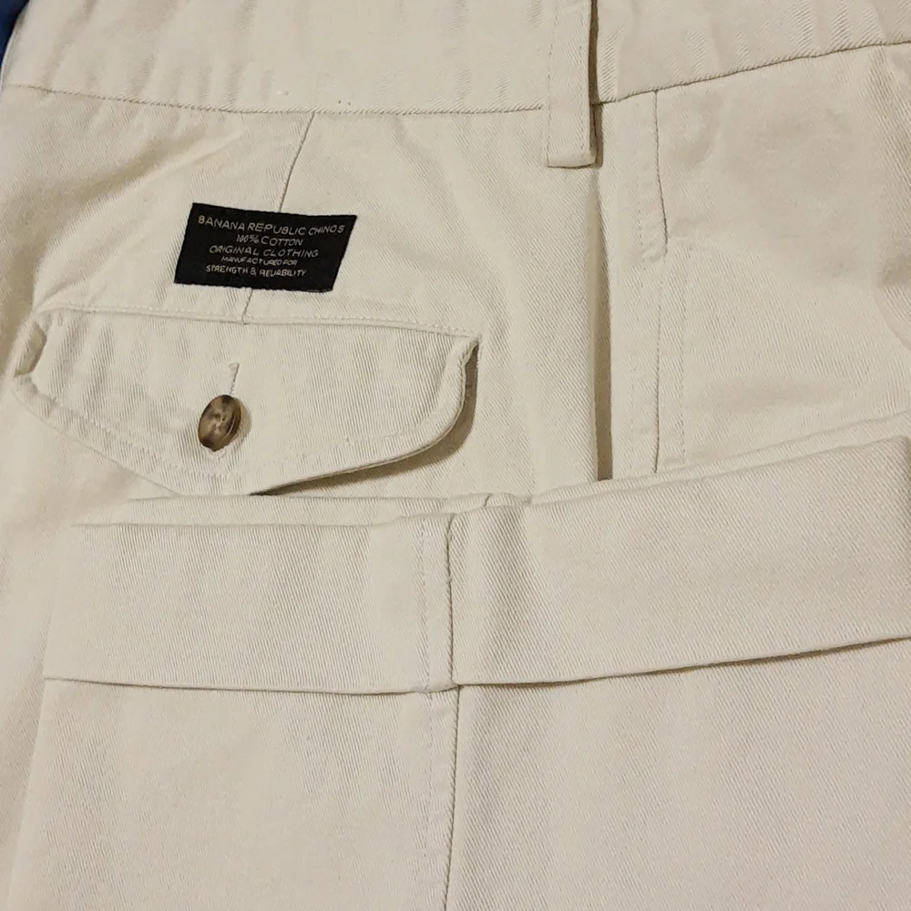 Banana Republic 100% Cotton Smithfield Chino Pleated Men’s 36x32 Beige VTG 90s